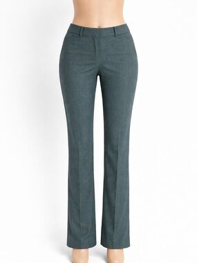 LOFT Women’s Skinny Dress Pants Size 6 Green Textured Stretch Work